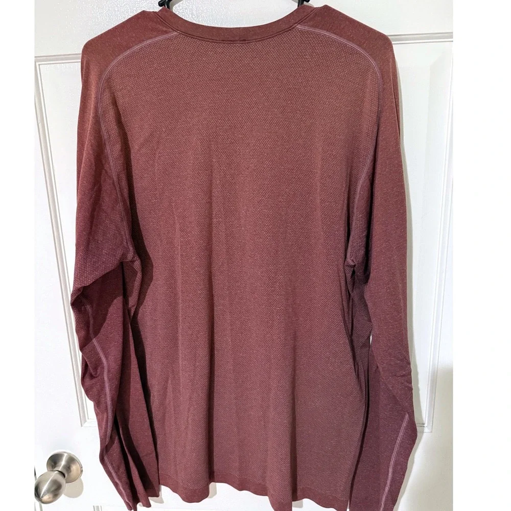 Lululemon Metal Vent Tech Long Sleeve Shirt Mens XL Burgundy Red Training Top